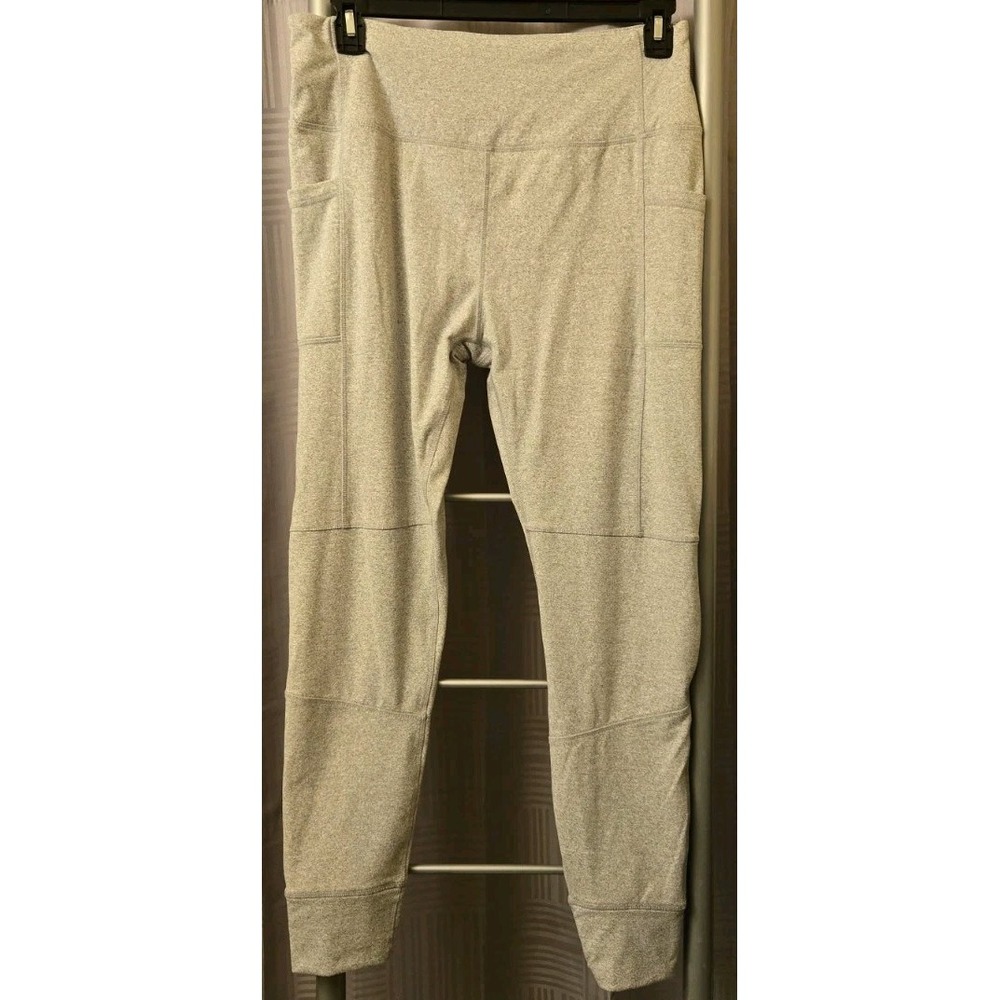 Kyodan‎ Outdoor - Soft Fleece Lined Gray Leggings Yoga Pants Pockets size XL